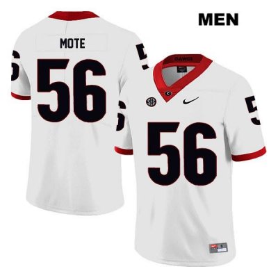 Men's Georgia Bulldogs NCAA #56 William Mote Nike Stitched White Legend Authentic College Football Jersey INK2454NL